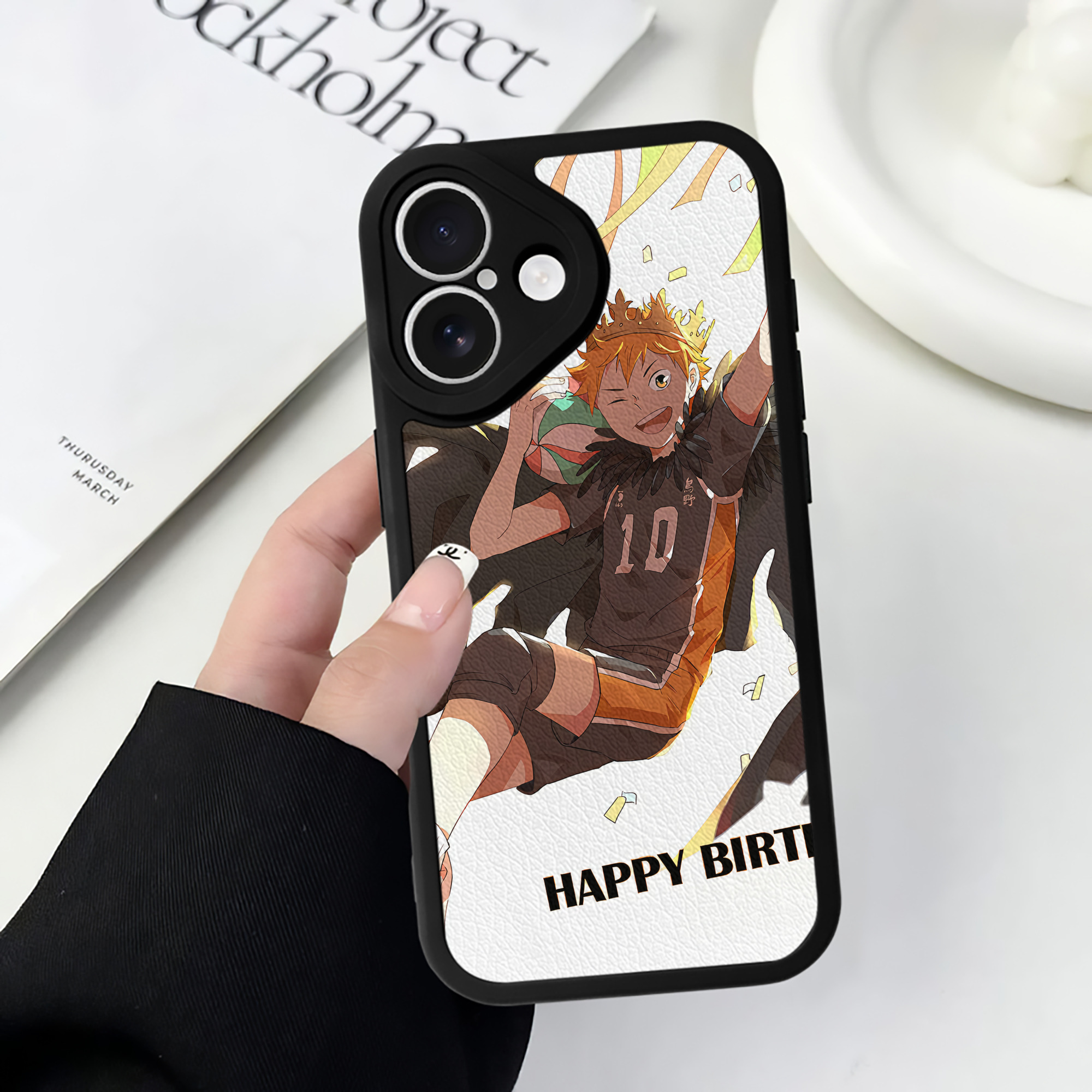 （画像用） ハイキュー!! Haikyu!! 【iPhone 16シリーズ対応】シリコンスマホケース（レザー調） 材質：シリコン